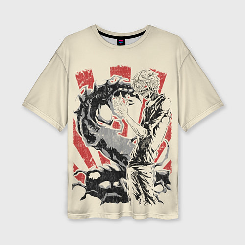 Женская футболка оверсайз Токийский гуль / 3D-принт – фото 1