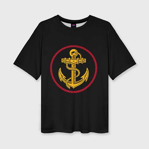 Женская футболка оверсайз ВМФ / 3D-принт – фото 1