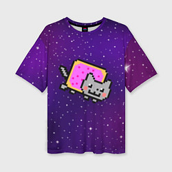 Футболка оверсайз женская Nyan Cat, цвет: 3D-принт