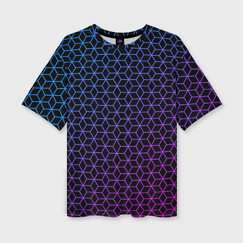 Женская футболка оверсайз Geometry / 3D-принт – фото 1