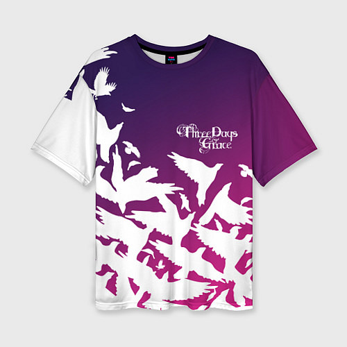Женская футболка оверсайз Three Days Grace / 3D-принт – фото 1