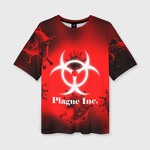 Женская футболка оверсайз PLAGUE INC / 3D-принт – фото 1