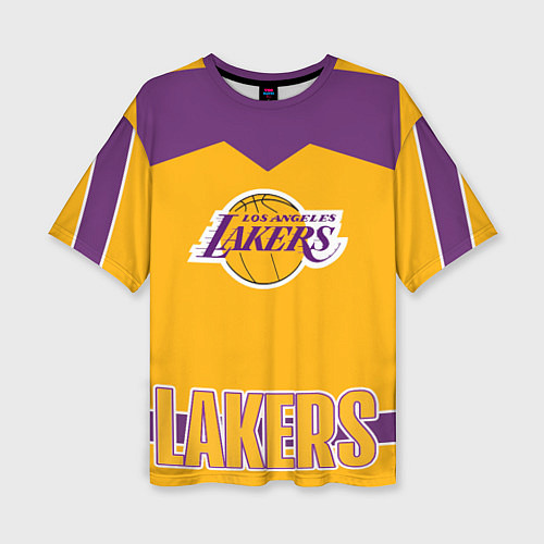 Женская футболка оверсайз Los Angeles Lakers / 3D-принт – фото 1