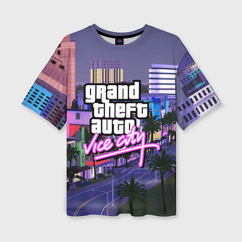 Женская футболка оверсайз Grand Theft Auto Vice City / 3D-принт – фото 1