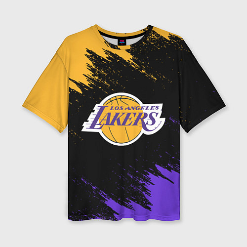 Женская футболка оверсайз LA LAKERS / 3D-принт – фото 1