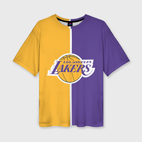 Женская футболка оверсайз LA LAKERS / 3D-принт – фото 1