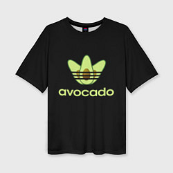 Женская футболка оверсайз Авокадо