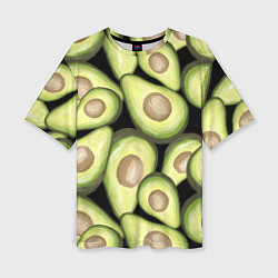 Футболка оверсайз женская Avocado background, цвет: 3D-принт