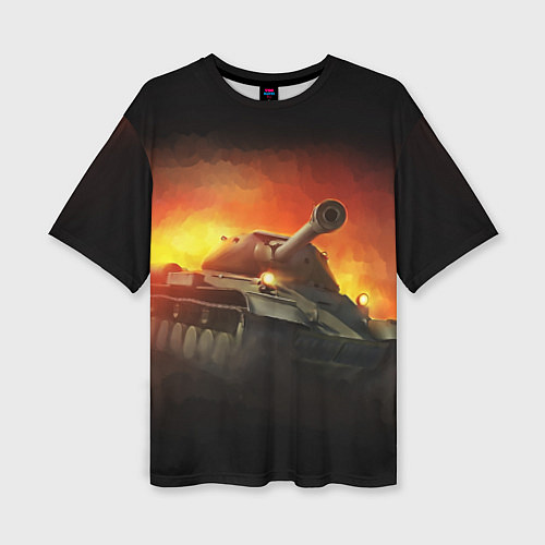Женская футболка оверсайз Tank / 3D-принт – фото 1