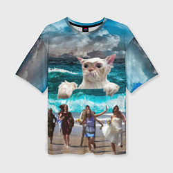 Женская футболка оверсайз Морской Кошак