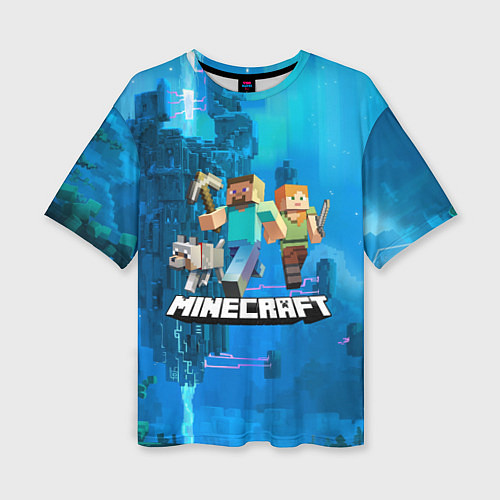 Женская футболка оверсайз Minecraft Майнкрафт / 3D-принт – фото 1