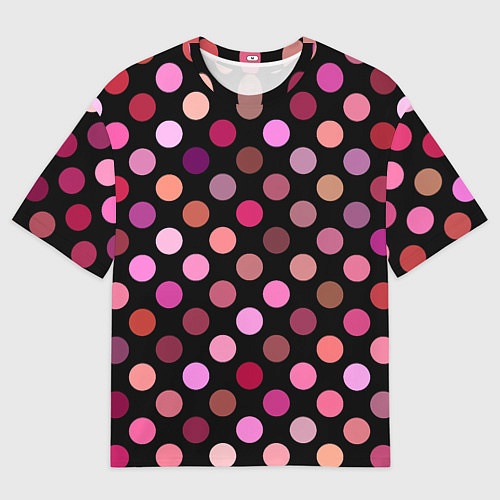 Женская футболка оверсайз Горох / 3D-принт – фото 1