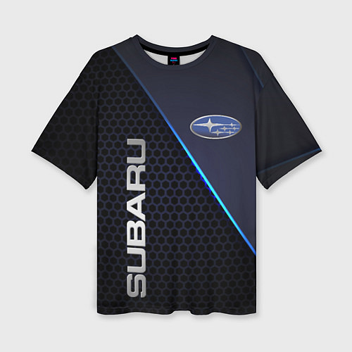 Женская футболка оверсайз SUBARU / 3D-принт – фото 1