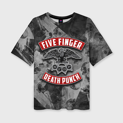 Женская футболка оверсайз Five Finger Death Punch / 3D-принт – фото 1
