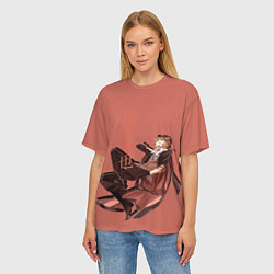 Футболка оверсайз женская Чуя Накахара, цвет: 3D-принт — фото 2