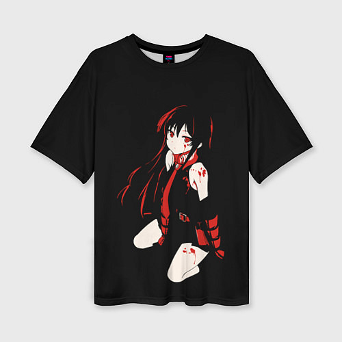 Женская футболка оверсайз Anime Girl / 3D-принт – фото 1