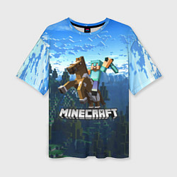 Женская футболка оверсайз Minecraft Майнкрафт