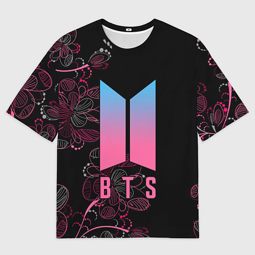 Женская футболка оверсайз BTS / 3D-принт – фото 1