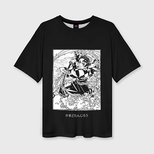 Женская футболка оверсайз Клинок, рассекающий демонов / 3D-принт – фото 1