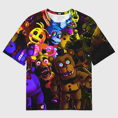 Женская футболка оверсайз Five Nights At Freddy's / 3D-принт – фото 1