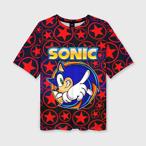 Женская футболка оверсайз Sonic / 3D-принт – фото 1