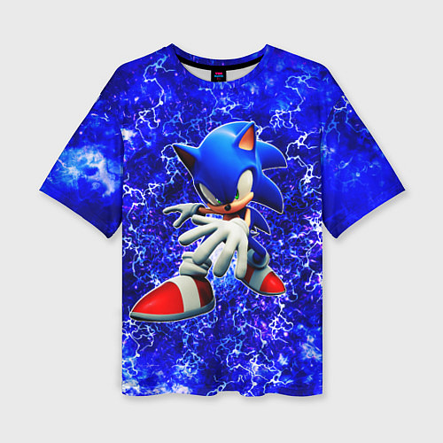Женская футболка оверсайз Sonic Молнии / 3D-принт – фото 1