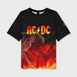 Женская футболка оверсайз ACDC