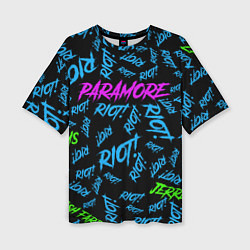 Футболка оверсайз женская Paramore RIOT!, цвет: 3D-принт