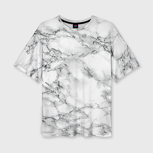 Женская футболка оверсайз Мрамор / 3D-принт – фото 1