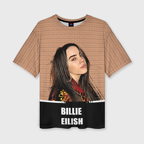 Женская футболка оверсайз Billie Eilish / 3D-принт – фото 1