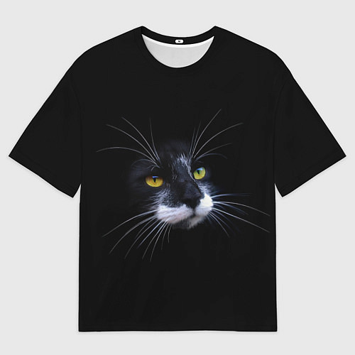 Женская футболка оверсайз Кот / 3D-принт – фото 1
