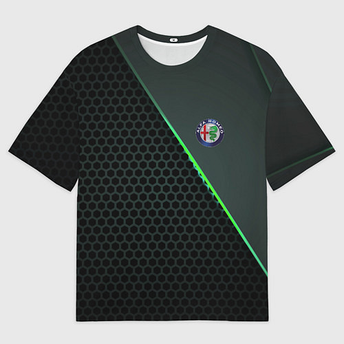 Женская футболка оверсайз Alfa Romeo / 3D-принт – фото 1