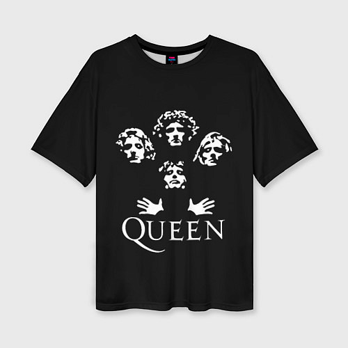 Женская футболка оверсайз QUEEN / 3D-принт – фото 1