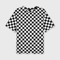 Футболка оверсайз женская Шахматка мелкая, цвет: 3D-принт