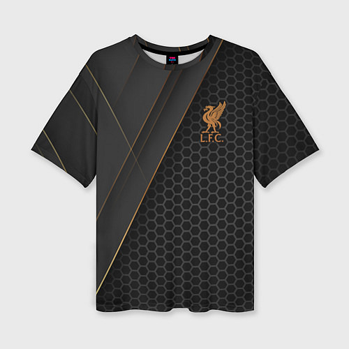 Женская футболка оверсайз Liverpool FC / 3D-принт – фото 1