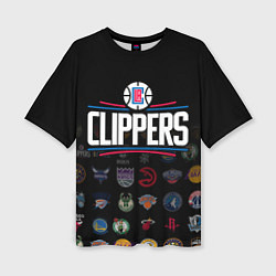Женская футболка оверсайз Los Angeles Clippers 2