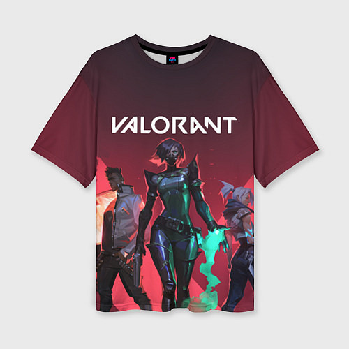 Женская футболка оверсайз Valorant / 3D-принт – фото 1