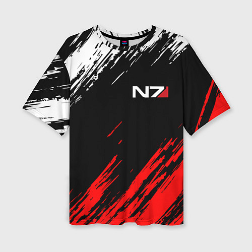 Женская футболка оверсайз MASS EFFECT N7 / 3D-принт – фото 1