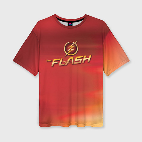 Женская футболка оверсайз The Flash Logo Pattern / 3D-принт – фото 1