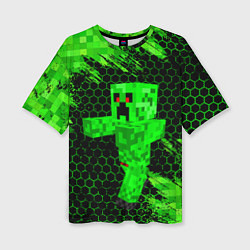 Футболка оверсайз женская MINECRAFT CREEPER, цвет: 3D-принт