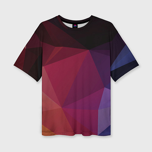 Женская футболка оверсайз Полигональный фон / 3D-принт – фото 1