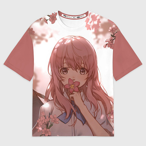 Женская футболка оверсайз Koe no Katachi / 3D-принт – фото 1