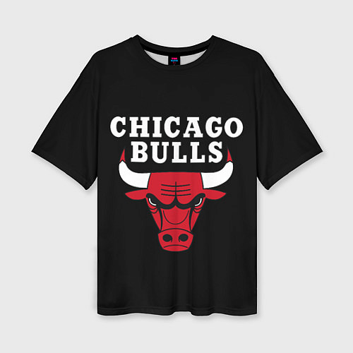 Женская футболка оверсайз CHICAGO BULLS / 3D-принт – фото 1
