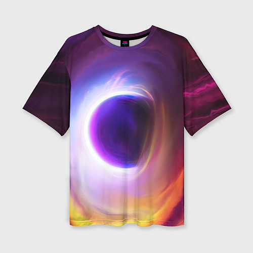 Женская футболка оверсайз ЧЁРНАЯ ДЫРА / 3D-принт – фото 1