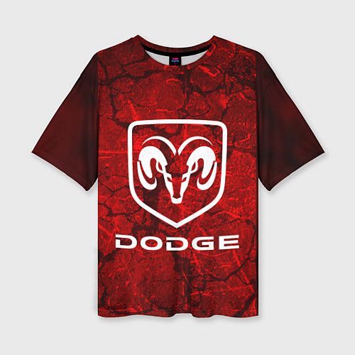 Женская футболка оверсайз DODGE / 3D-принт – фото 1