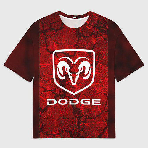 Женская футболка оверсайз DODGE / 3D-принт – фото 1