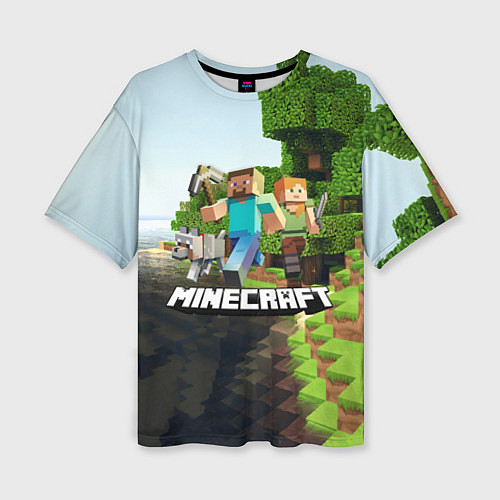 Женская футболка оверсайз Minecraft / 3D-принт – фото 1