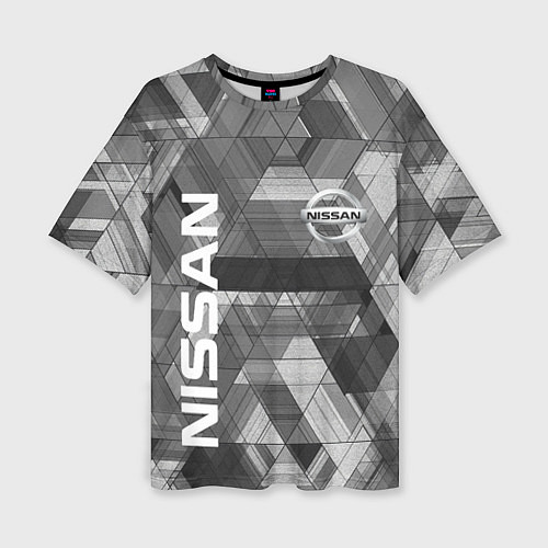 Женская футболка оверсайз NISSAN / 3D-принт – фото 1