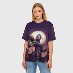 Футболка оверсайз женская Eldritch Moon, цвет: 3D-принт — фото 2