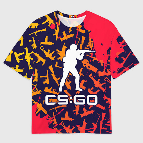 Женская футболка оверсайз CS GO КС ГО / 3D-принт – фото 1